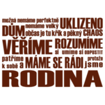 Samolepka na zeď: Samolepka na stěnu s citátem - O rodin