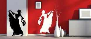 Samolepka na ze flamenco silueta, polep na stnu a nbytek