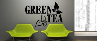 Samolepka na ze green tea, polep na stnu a nbytek