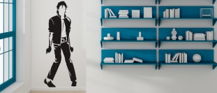 Nlepka na stnu Michael Jackson, polep na stnu a nbytek